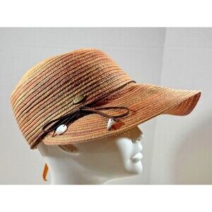 Scala Collezione Sunset Polybraid Facesaver Sun Hat Cap Adjustable Cottage Core